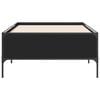 vidaXL Bed Frame Black Engineered wood Twin Bed Frame Rectangular