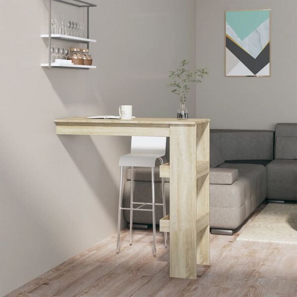 vidaXL Wall Bar Table Sonoma Oak Engineered wood