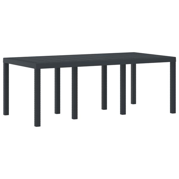 vidaXL Garden Dining Table Anthracite 78.74 x 39.37 x 28.74 in