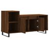 vidaXL TV Cabinet Brown Oak Engineered wood, metal 39.4 x 13.8 x 21.7 in