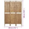 vidaXL 3-Panel Room Divider Bamboo 47.2"x70.9"