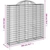 vidaXL Arched Gabion Baskets 30 pcs 78.7x19.7x180/200" Galvanised Iron