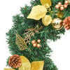vidaXL Christmas Wreath Green and gold PVC 23.6 in Decorative Inlays