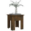 vidaXL Coffee Table Smoked Oak Engineered Wood 15.7 x 15.7 x 16.5 in