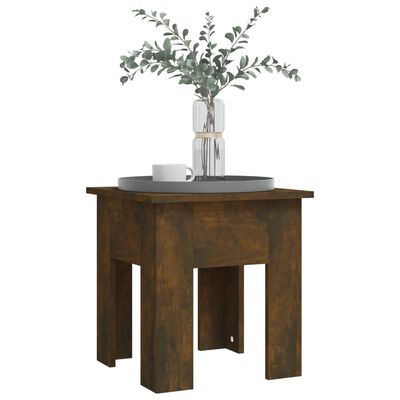 vidaXL Coffee Table Smoked Oak 15.7"x15.7"x16.5" Engineered Wood