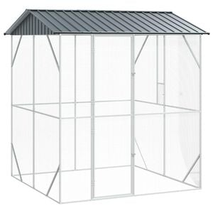 vidaXL Bird Cage Anthracite 84.65 x 81.89 x 97.24 in Galvanised Steel