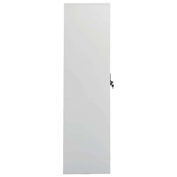 vidaXL Wardrobe Light Grey Steel Medium Wardrobe Rectangular