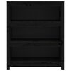vidaXL Book Cabinet Black Solid pine wood 31.5 x 13.8 x 38.2 in