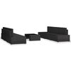 vidaXL Garden Lounge Set Black