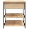 vidaXL Shoe Bench Sonoma oak Engineered wood, metal Medium