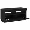 vidaXL TV Cabinet Black Oak 31.50 x 13.78 x 15.75 in Engineered Wood