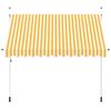 vidaXL Retractable Awning Orange and white stripes