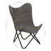 vidaXL Butterfly Chair Anthracite Canvas and Powder-Coated Steel Standard