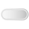 vidaXL LED Bathroom Mirror Transparent Glass 27.6 x 11.8 in