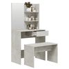 vidaXL Dressing Table Set Concrete Grey Engineered Wood Compact