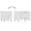 vidaXL Bedside Cabinet Set of 2 White Engineered wood, iron Medium