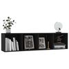 vidaXL Book Cabinet Black Engineered wood Medium Book Cabinet