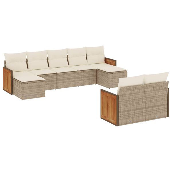 vidaXL Garden Sofa Set Beige