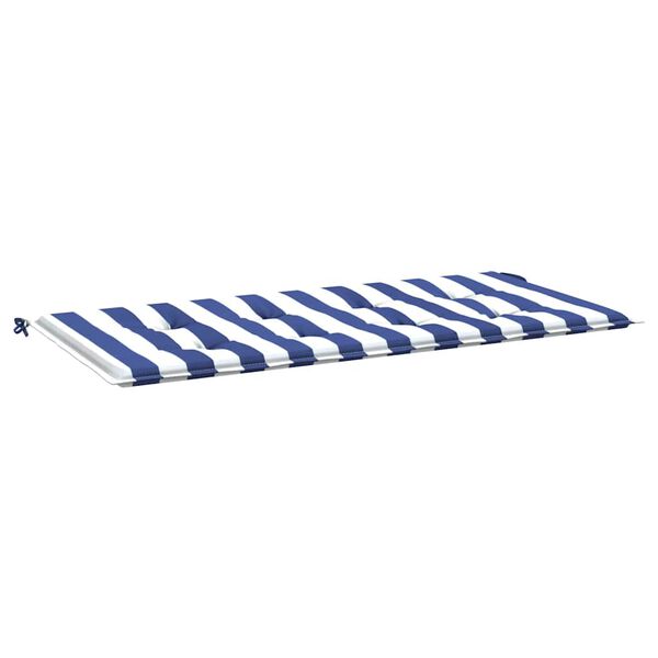 vidaXL Patio Bench Cushion Blue&White Stripe 47.2x19.7x1.6" Oxford Fabric