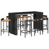 vidaXL Garden Bar Set Black