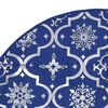 vidaXL Luxury Christmas Tree Skirt with Sock Blue 5 ft Fabric