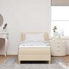 vidaXL Box Spring Bed with Mattress Cream 78.74 x 39.37 in Polyester