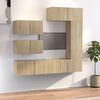 vidaXL TV Cabinet Set Set of 6 Sonoma oak Engineered wood Medium