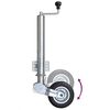 vidaXL Trailer Jack Wheel 2.4" with 2 Support Tubes and 2 Split Clamps
