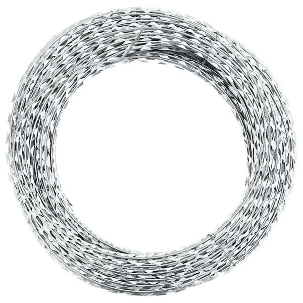 vidaXL Concertina Razor Wire Galvanized Steel 984.3'