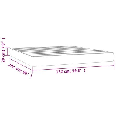 vidaXL Pocket Spring Bed Mattress Light Gray 59.8"x79.9"x7.9" Queen Fabric