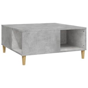 vidaXL Coffee Table Concrete gray Engineered wood, solid eucalyptus wood