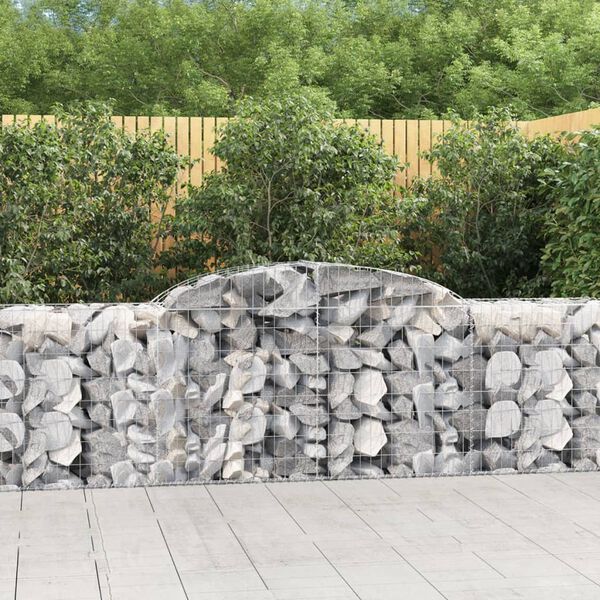 vidaXL Gabion Basket Set of 17 Silver Galvanized Iron