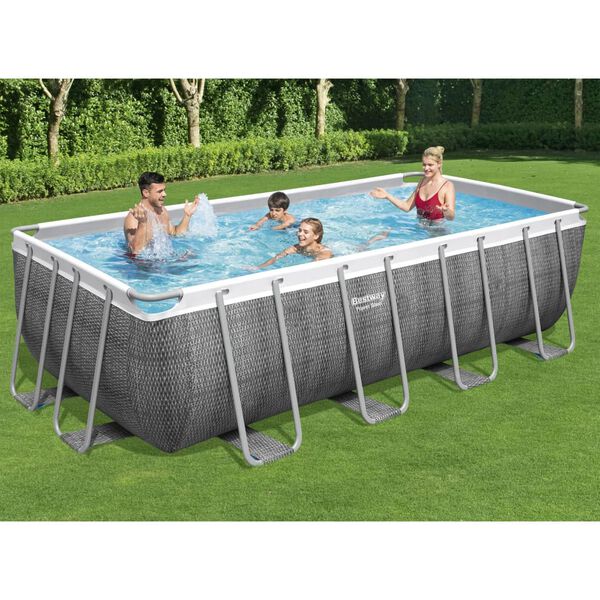 Bestway Swimming Pool Grey Tritech, laminated heavy-duty PVC, polyester mesh
