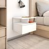 vidaXL Floating Nightstand White Engineered wood Compact