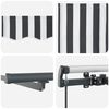 vidaXL Retractable Awning Gray and White