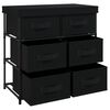 vidaXL Storage Cabinet Black Steel, Polyester Medium Lightweight