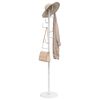 vidaXL Coat Stand White Powder-coated iron Large Coat Stand