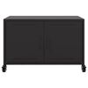 vidaXL TV Cabinet Black Cold-rolled Steel Small TV Cabinet Rectangular