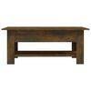 vidaXL Coffee Table Smoked Oak Engineered Wood 40.2 x 21.7 x 16.5 in