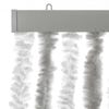 vidaXL Fly Curtain Light Grey and White 22.0x72.8" Chenille