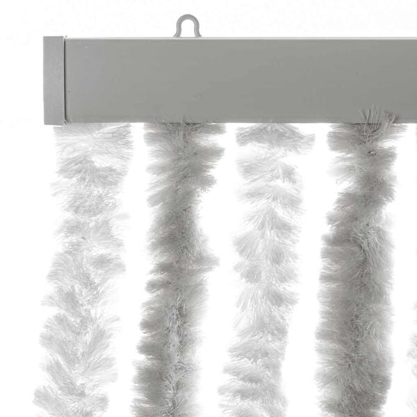vidaXL Fly Curtain Light Grey and White 22.0x72.8" Chenille