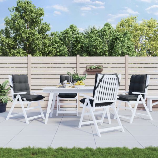 vidaXL Lowback Chair Cushion Set of 4 Anthracite