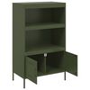 vidaXL Highboard Olive green Steel Medium Highboard Rectangular