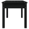 vidaXL Garden Bench Black Solid pine wood Standard Seats Many