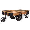 vidaXL Coffee Table Varied wood hues Reclaimed wood, iron
