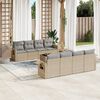 vidaXL Garden Sofa Set Beige, Light Gray
