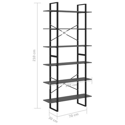 vidaXL High Cabinet Gray 39.4"x11.8"x82.7" Engineered Wood