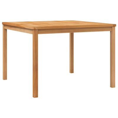 vidaXL Patio Dining Table 43.3"x43.3"x30.3" Solid Teak Wood