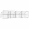 vidaXL Dog Kennel 4 pcs Silver 26.25 x 6.56 x 6.56 ft Galvanised steel