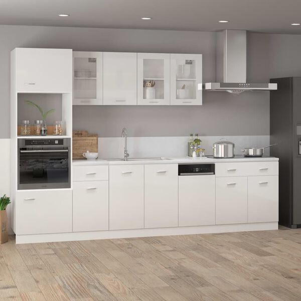 vidaXL Dishwasher Panel High gloss white Engineered Wood